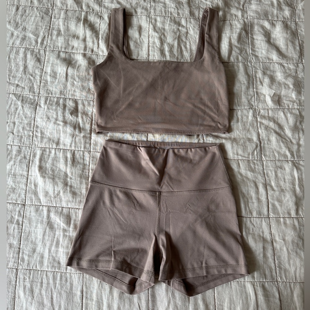 Reformation Eco Stretch Set, Beige, Size S